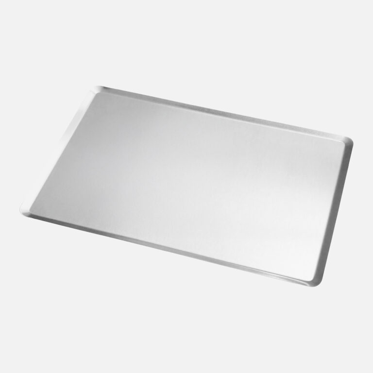 Teglia piana in alluminio pieno, svasata con rivestimento neutro